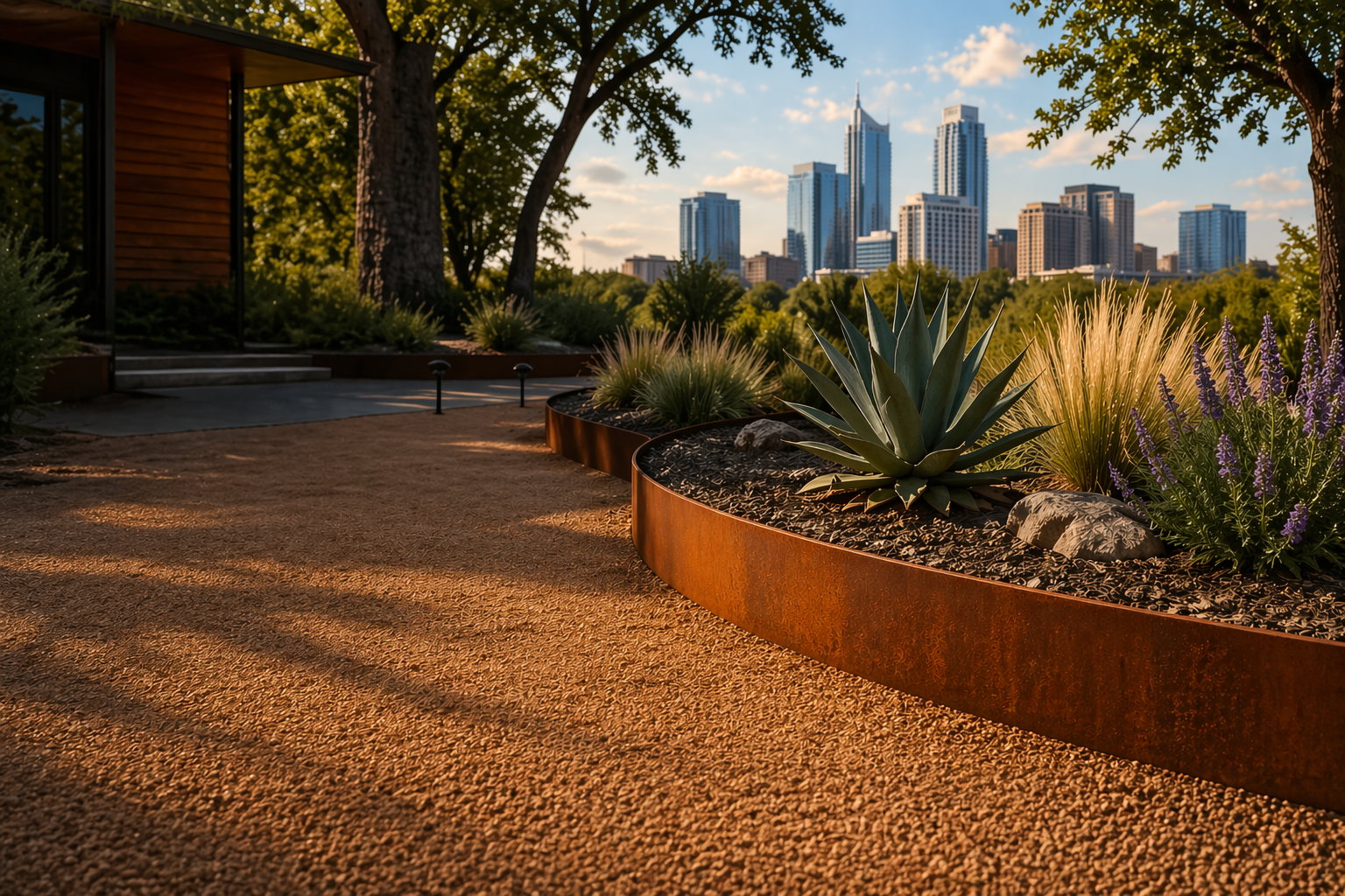 Austin Hardscapes - Custom Corten Steel Planters